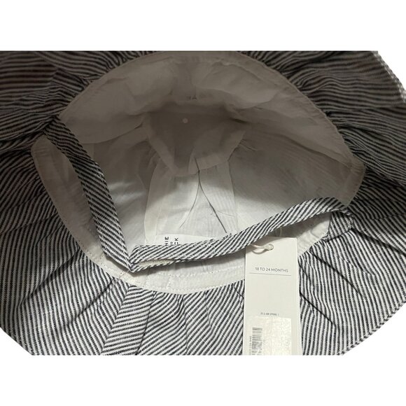 Janie & Jack Striped Bow Front Baby Girls Sun Hat Sz 6-12 Months Girls - Picture 5 of 7